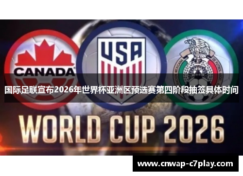 国际足联宣布2026年世界杯亚洲区预选赛第四阶段抽签具体时间